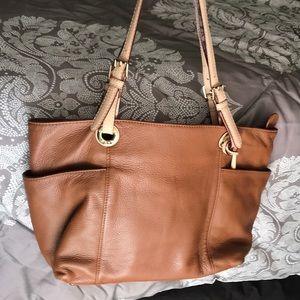 Brown leather Michael Kors shoulder bag